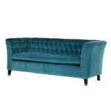 Sophia Teal Velvet Studded Sofa